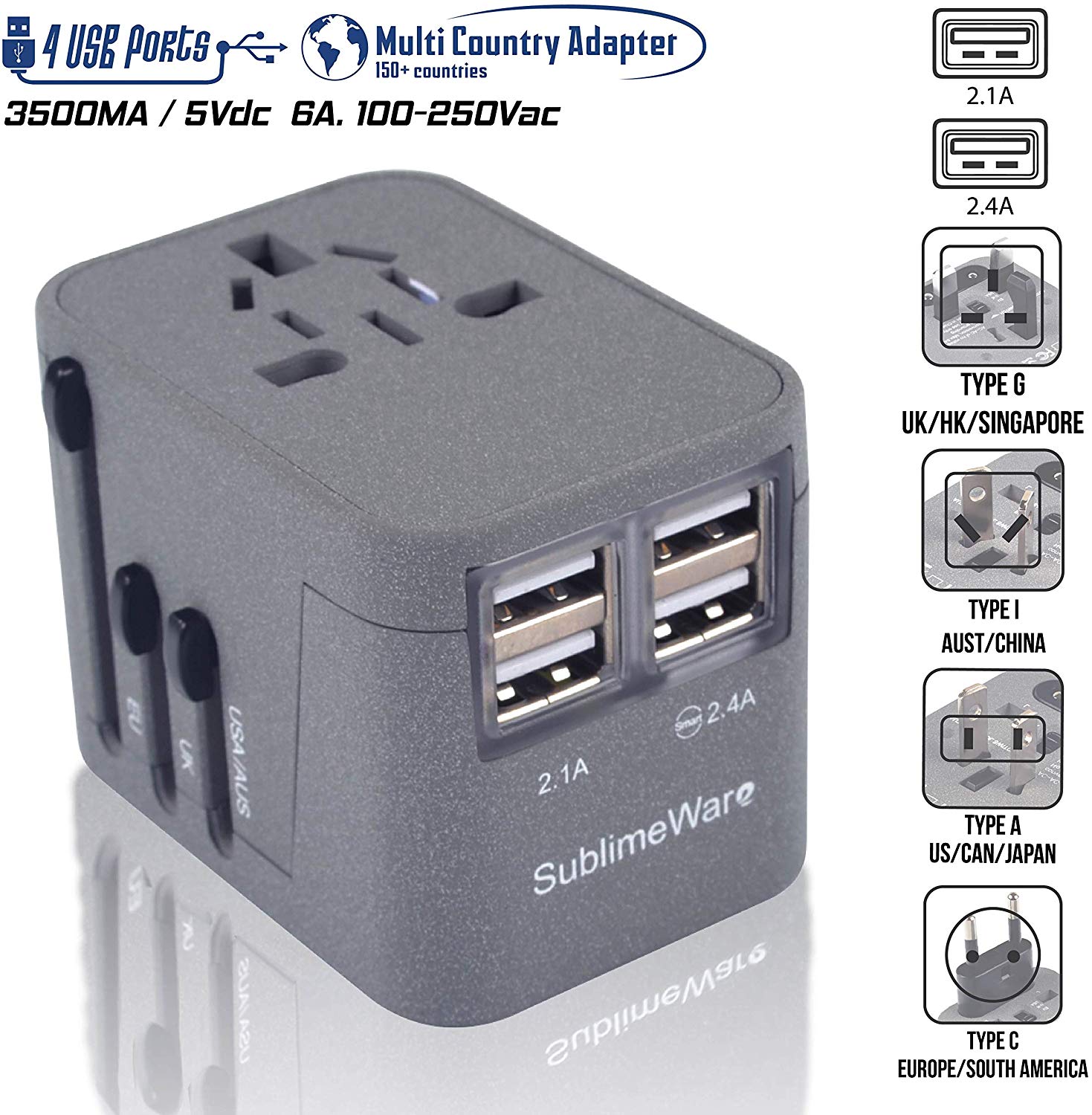 International travel adapter