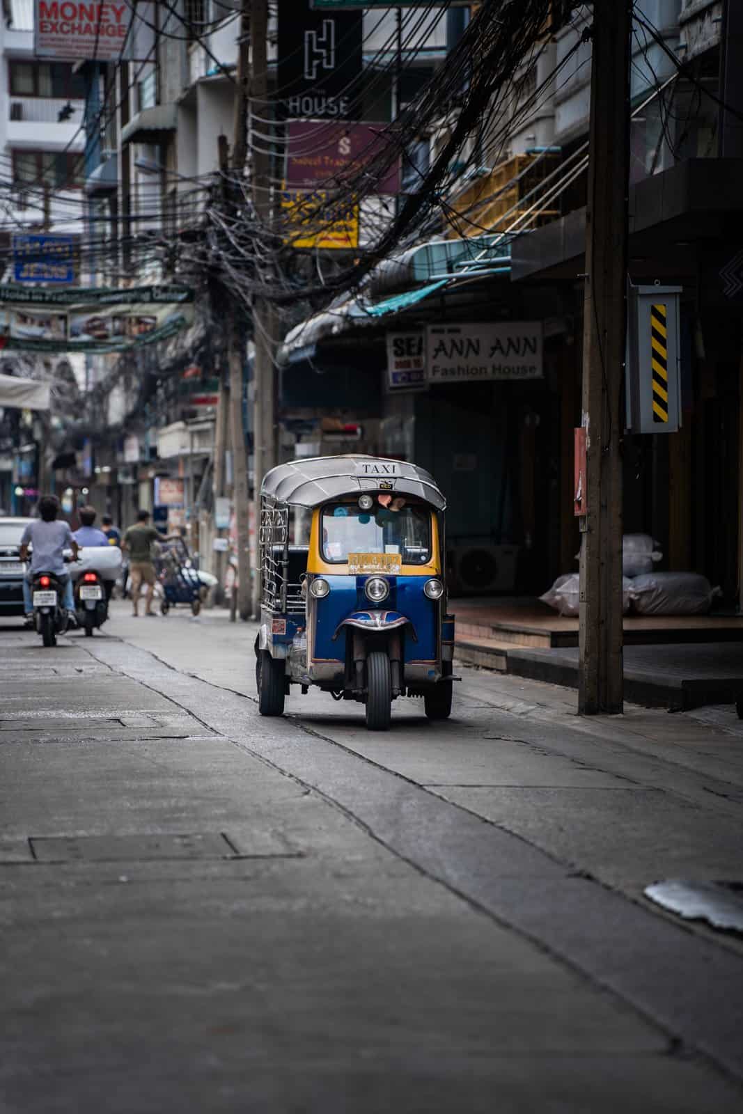 Tuk-tuk on a Bangkok side street