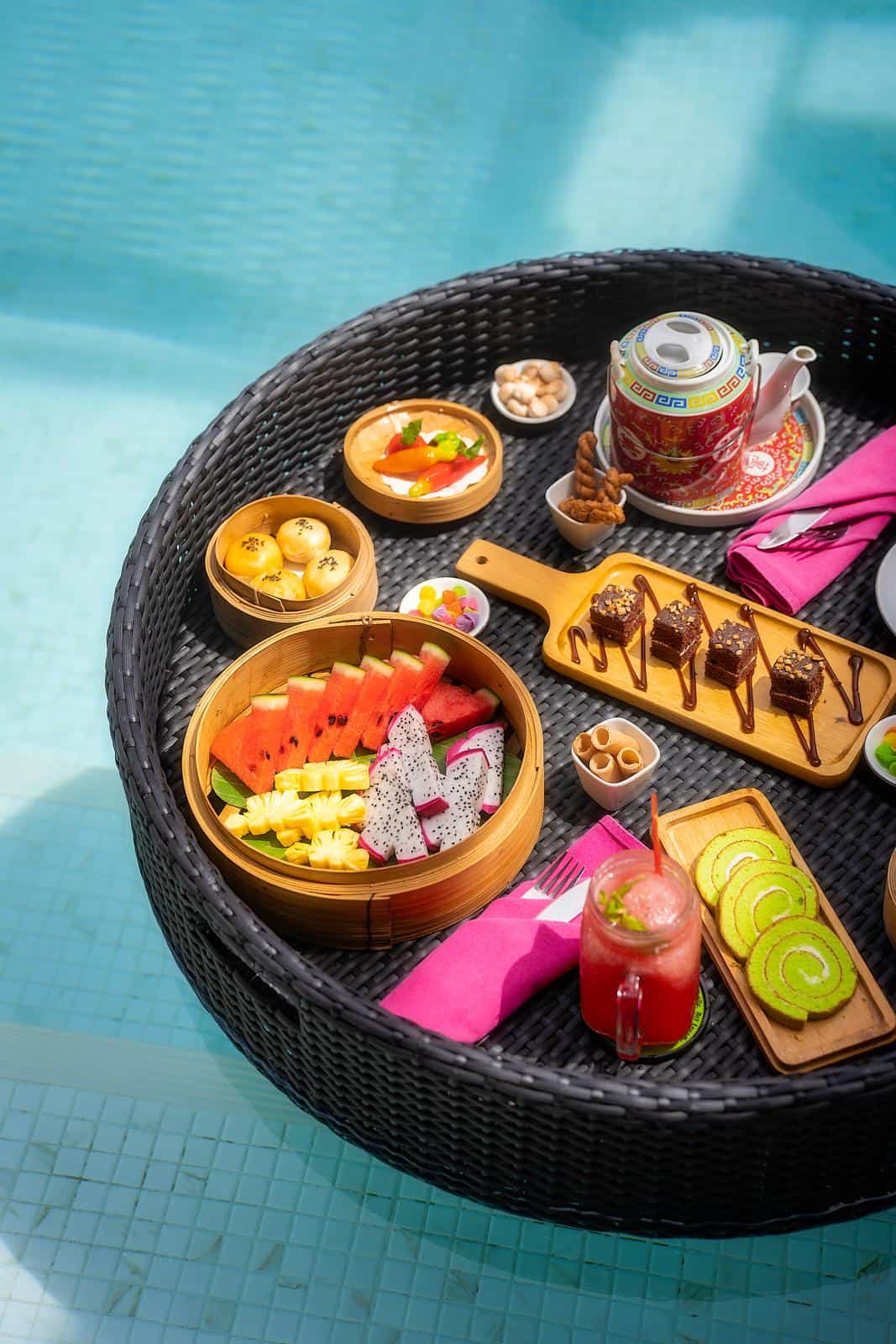 Floating breakfast at Red Ginger Chic Resort in Ao Nang